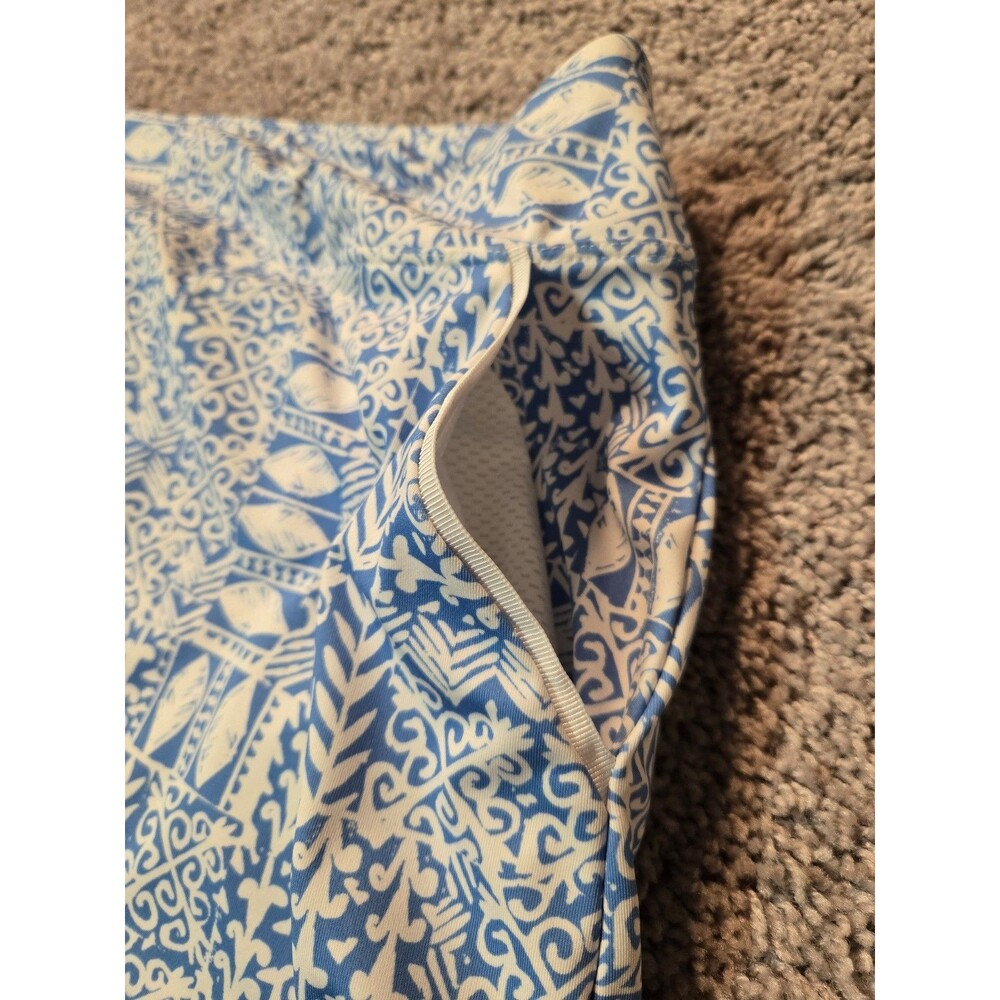 Sigrid Olsen Skort Skirt Blue White UPF-50 Pockets Golf Tennis size Large - Picture 4 of 7